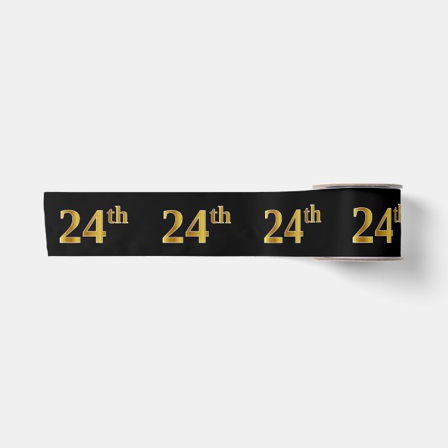 Imitate/Nachahmung Gold "24." Veranstaltungsnummer Satinband (Vorderseite)
