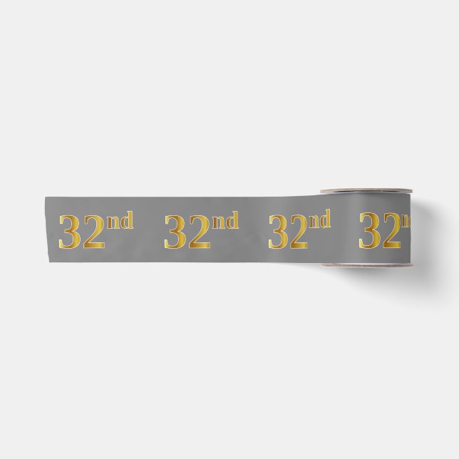 Imitate/Nachahmung Gold "32." Veranstaltungsnummer Satinband (Vorderseite)
