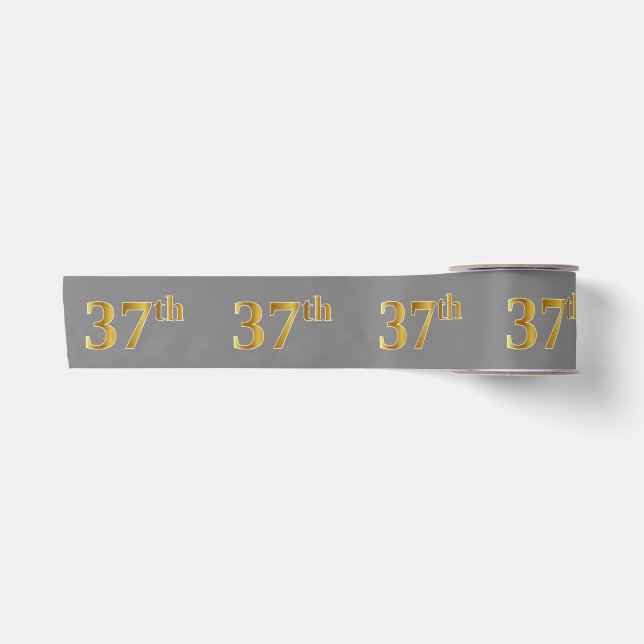 Imitate/Nachahmung Gold "37." Veranstaltungsnummer Satinband (Vorderseite)