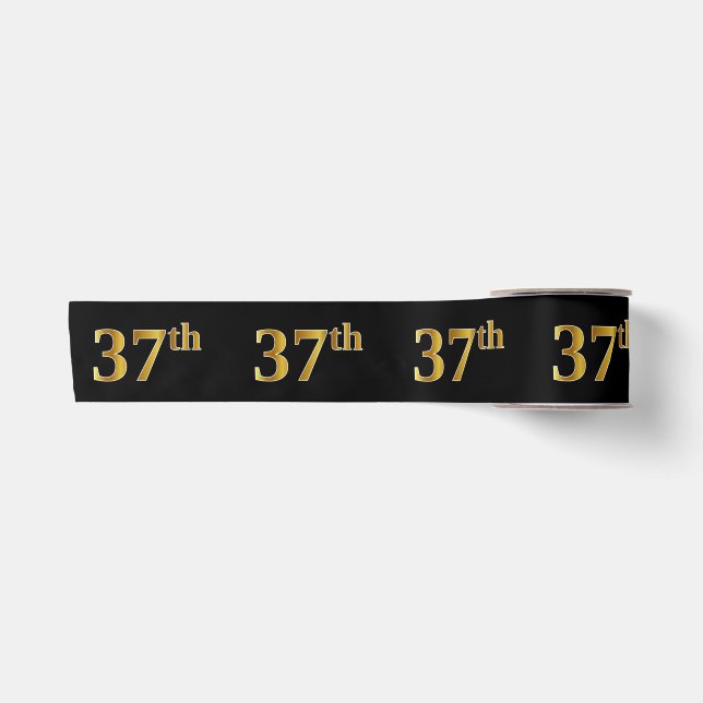 Imitate/Nachahmung Gold "37." Veranstaltungsnummer Satinband (Vorderseite)