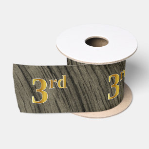 Imitate/Nachahmung Gold "3." Veranstaltungsnummer  Satinband