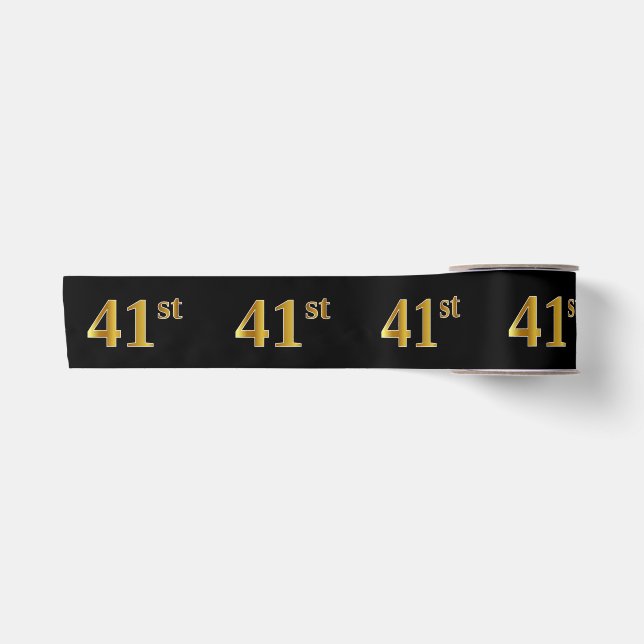 Imitate/Nachahmung Gold "41." Veranstaltungsnummer Satinband (Vorderseite)