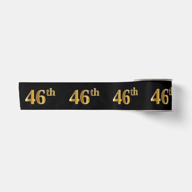 Imitate/Nachahmung Gold "46." Veranstaltungsnummer Satinband (Vorderseite)