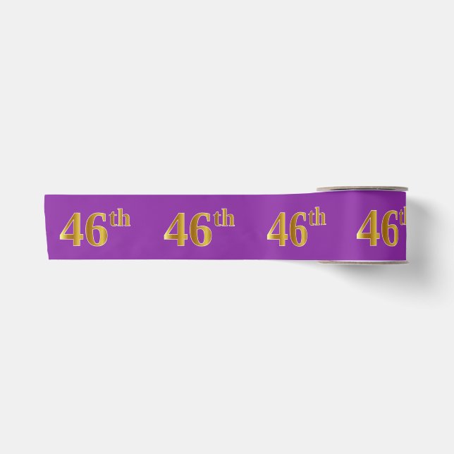 Imitate/Nachahmung Gold "46." Veranstaltungsnummer Satinband (Vorderseite)
