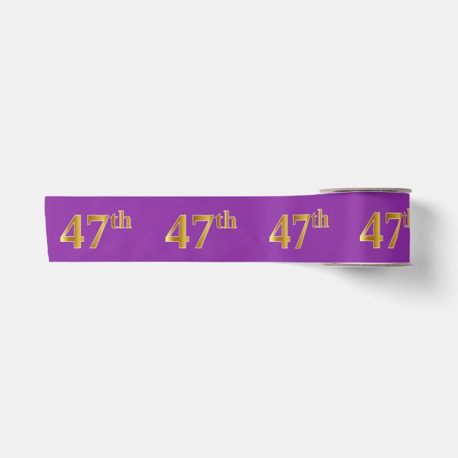 Imitate/Nachahmung Gold "47." Veranstaltungsnummer Satinband (Vorderseite)