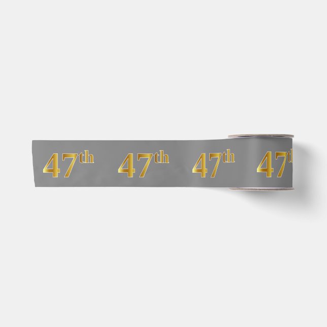 Imitate/Nachahmung Gold "47." Veranstaltungsnummer Satinband (Vorderseite)