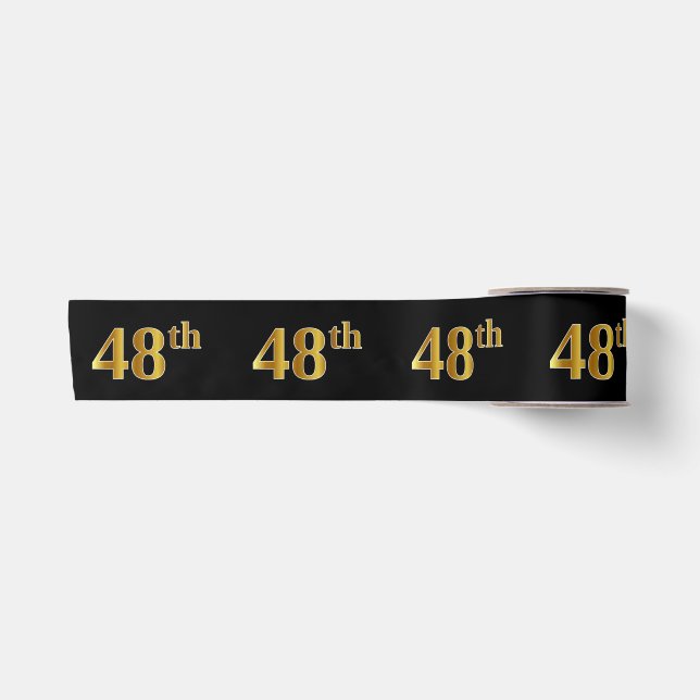 Imitate/Nachahmung Gold "48." Veranstaltungsnummer Satinband (Vorderseite)