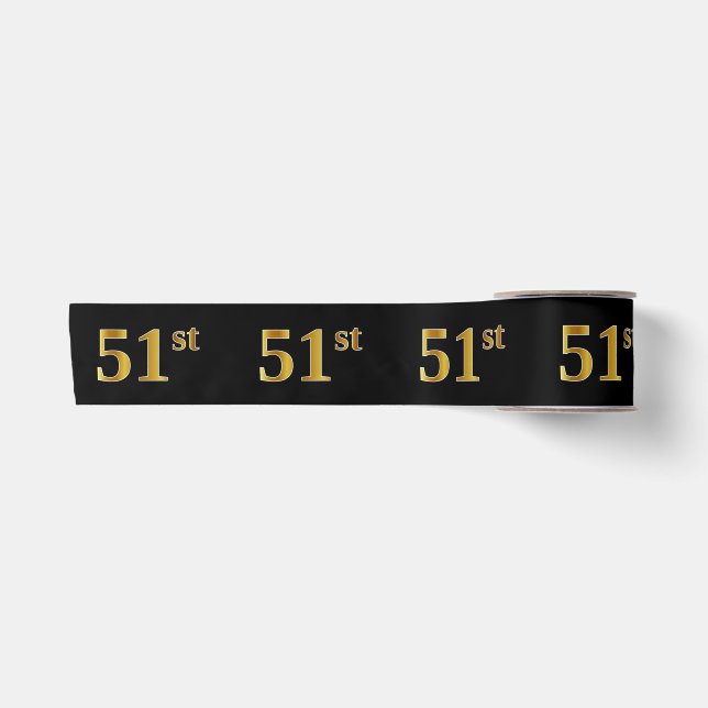 Imitate/Nachahmung Gold "51." Veranstaltungsnummer Satinband (Vorderseite)