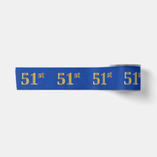 Imitate/Nachahmung Gold "51." Veranstaltungsnummer Satinband