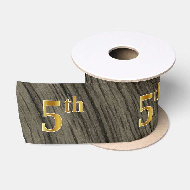 Imitate/Nachahmung Gold "5." Veranstaltungsnummer  Satinband (Spule)
