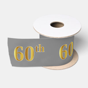 Imitate/Nachahmung Gold "60." Veranstaltungsnummer Satinband