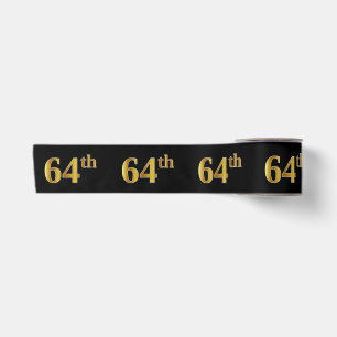 Imitate/Nachahmung Gold "64." Veranstaltungsnummer Satinband