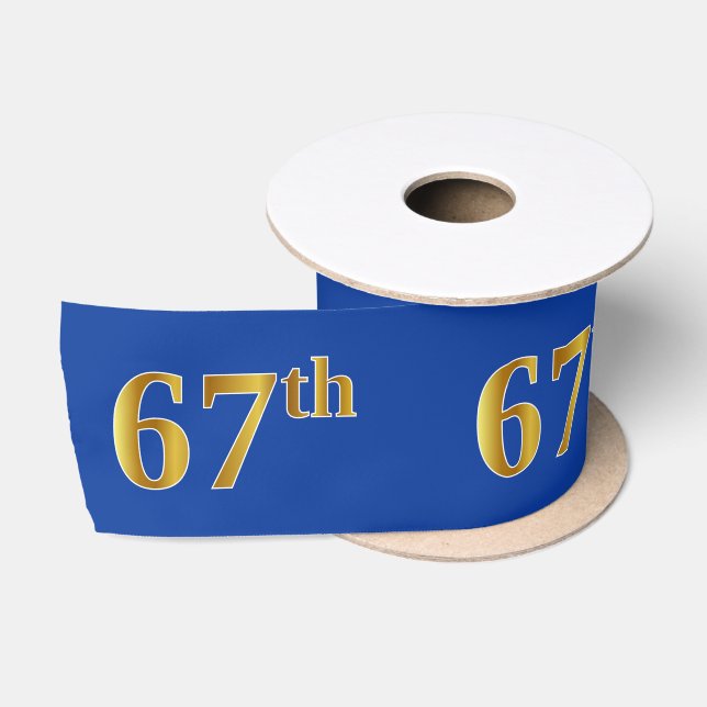 Imitate/Nachahmung Gold "67." Veranstaltungsnummer Satinband (Spule)