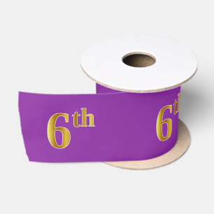 Imitate/Nachahmung Gold "6." Veranstaltungsnummer Satinband