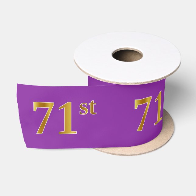 Imitate/Nachahmung Gold "71." Veranstaltungsnummer Satinband (Spule)