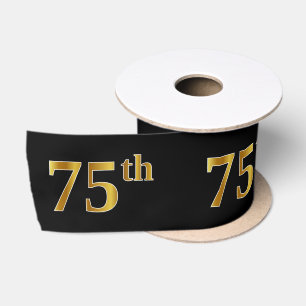 Imitate/Nachahmung Gold "75." Veranstaltungsnummer Satinband