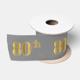 Imitate/Nachahmung Gold "80." Veranstaltungsnummer Satinband