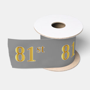 Imitate/Nachahmung Gold "81." Veranstaltungsnummer Satinband