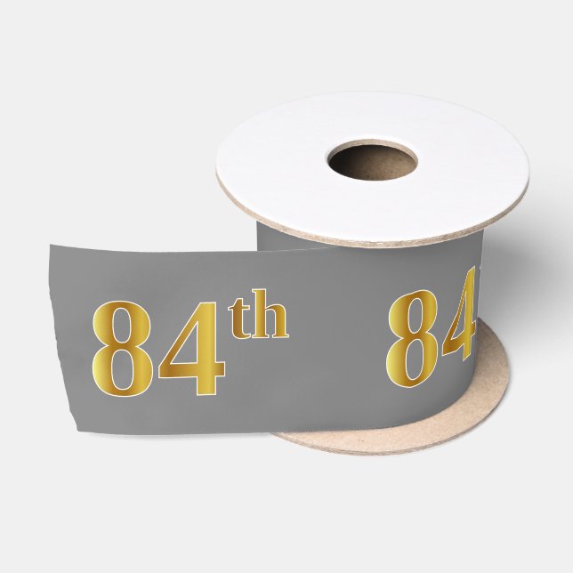Imitate/Nachahmung Gold "84." Veranstaltungsnummer Satinband (Spule)