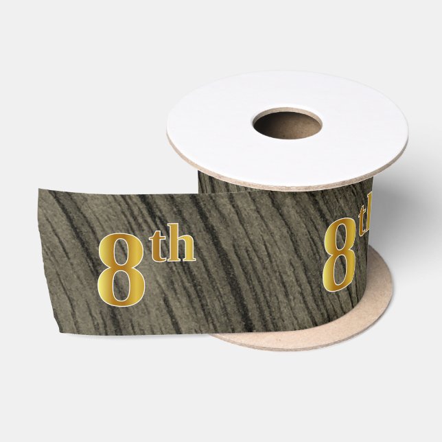 Imitate/Nachahmung Gold "8." Veranstaltungsnummer  Satinband (Spule)