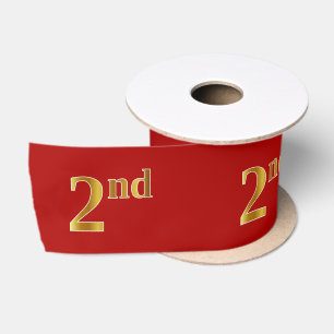 Imitate/Nachahmung Gold Look "2." Event Number (ro Satinband