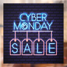 Imitate Neon Cyber Montag verkaufen Business-Banne Fensteraufkleber