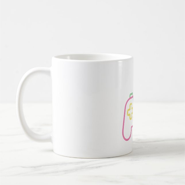 Imitate Neon Game Console Controller Gamer Kaffeetasse (Links)