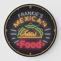 Imitate Neon Mexican Food Taco Personalisiert Dine