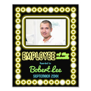 Imitate neon Mitarbeiter des Monats Foto Award