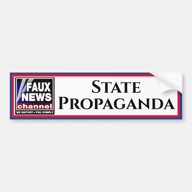 Imitate News "Staat Propaganda" Autoaufkleber (Vorne)