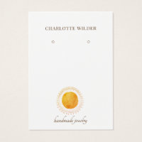 Imitate Orange Gold Foil Circuit Ohrring Werbekart