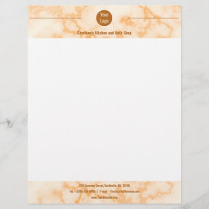 Imitate Orange Marmor Letterhead Briefbogen
