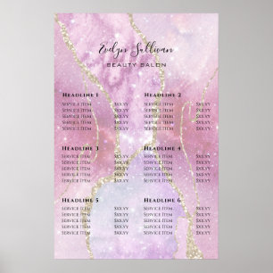 Imitate Pearlescent Effect Price List Poster