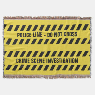 Imitate Police Line benutzerdefinierter Text werfe Decke