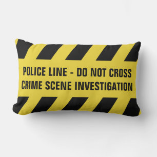 Imitate Police Line benutzerdefinierter Textauswur Lendenkissen