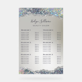 Imitate Preisliste für Silver Glitzer Foil Acrylschild