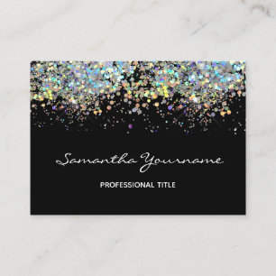 Imitate Rainbow Metalitic Glitzer Visitenkarte