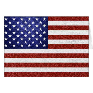 Imitate Red White Blue Leather USA Flag
