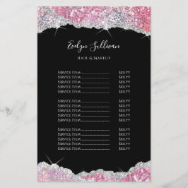 Imitate Rosa Glitzer Preisliste Flyer