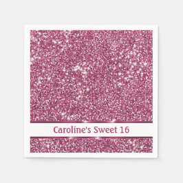 Imitate Rosa Glitzer Textur mit benutzerdefinierte Serviette