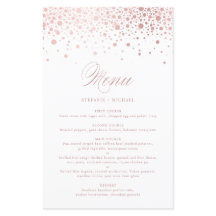 Imitate Rose Gold Foil Confetti Wedelkarte