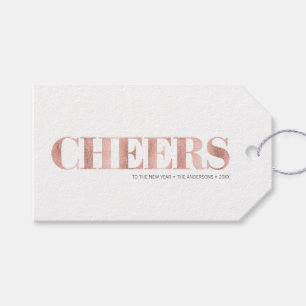 Imitate Rose Gold Foil Jubel Neujahrsgeschenk-Tag Geschenkanhänger
