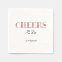 Imitate Rose Gold Foil Jubel Neujahrszeitung Napki Serviette