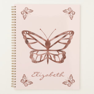 Imitate Rose Gold Foil Look Schmetterlinge & Benut Planer