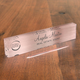 Imitate Rose Gold Foil mit Ihrem Logo Namensplakette