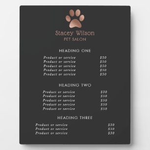Imitate Rose Gold Fow Print Logo und Kohle Fotoplatte