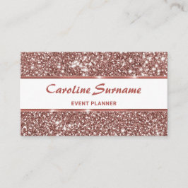 Imitate Rose Gold Glitzer Eventplaner Girl Chic Visitenkarte