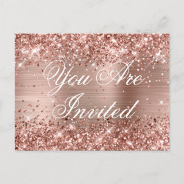 Imitate Rose Gold Glitzer Fossilienmuseum 16 . Geb Postkarte