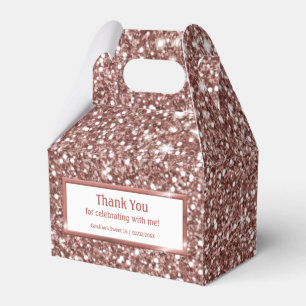 Imitate Rose Gold Glitzer Textur Look & Custom Tex Geschenkschachtel