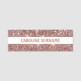 Imitate Rose Gold Glitzer Textur Look & Custom Tex Namensschild